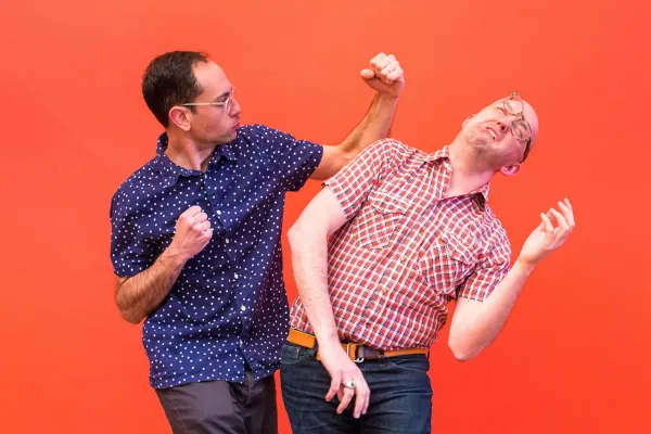 Post Typography designers pretending to fight