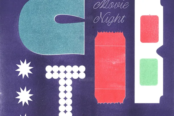 Printed poster for Center for Integrated Design Movie Night on October 30