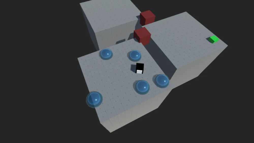 A themed level. This theme reflects the fast-swerving motion of objects in the abstract by play systems.