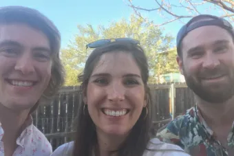 Left to right: Joshua Morris, Laura Bashour and Jacob Cooper
