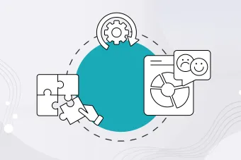 An illustration of exploring how design thinking and process can solve real world challenges.