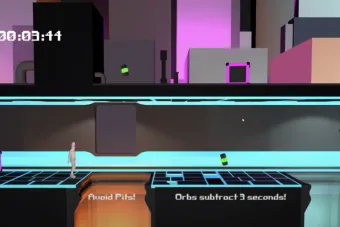 screenshot of gameplay scene from original game Neon Blitz