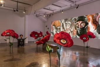 Mother Land gallery installation from Arts and Entertainment Technologies professor Yuliya Lanina