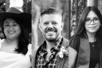 Andrea Ordonez (left), Aaron Parsley, and Juleanna Culilap.