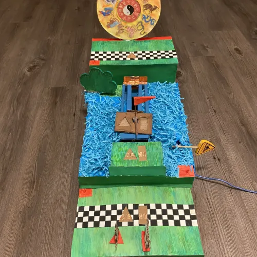 Image of Cat and Rat Chinese Zodiac Narrative Enclosure created in Professor Jessie Contour's Media and Technology class