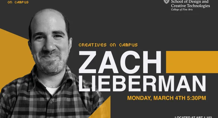 Join us for our next Creatives on Campus event with Zach Lieberman on Monday March 4th from 5 30 to 7 PM 