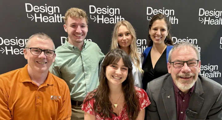 Photo of capstone students and their collaborators