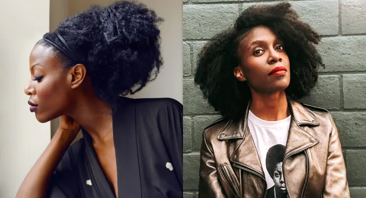 split screen of two different women