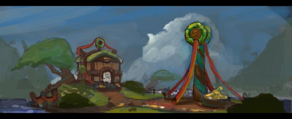 Early Concept illustration for Midsummer Flower Festival