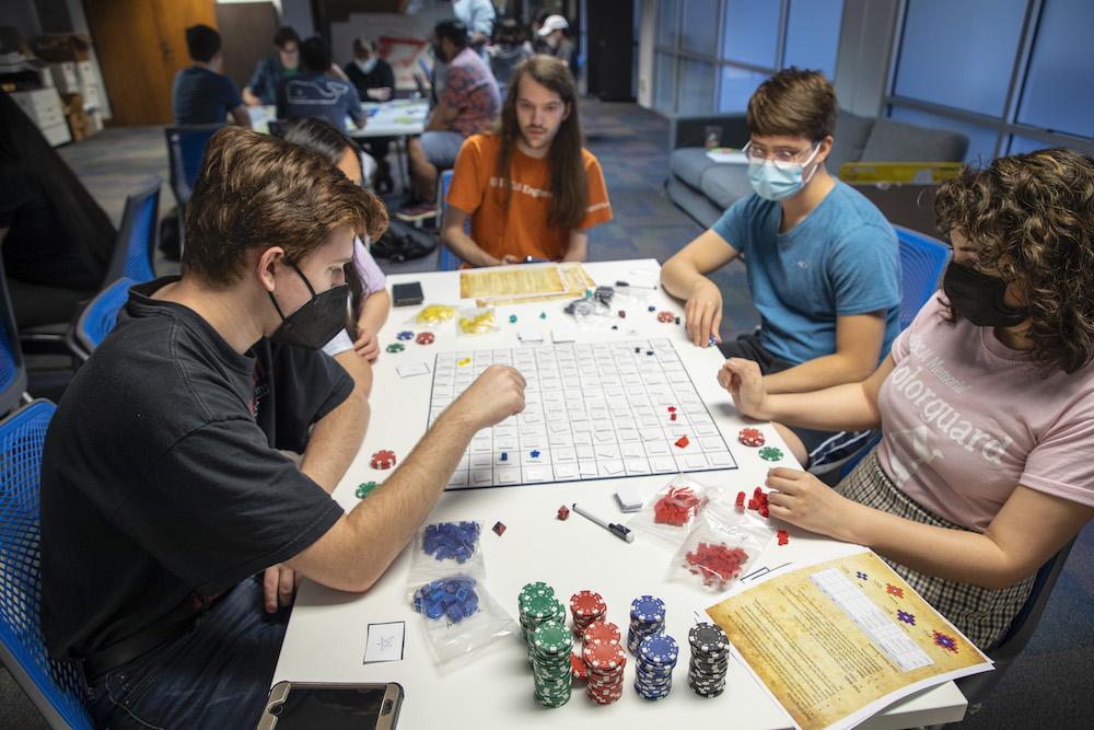UT students playtesting a board game