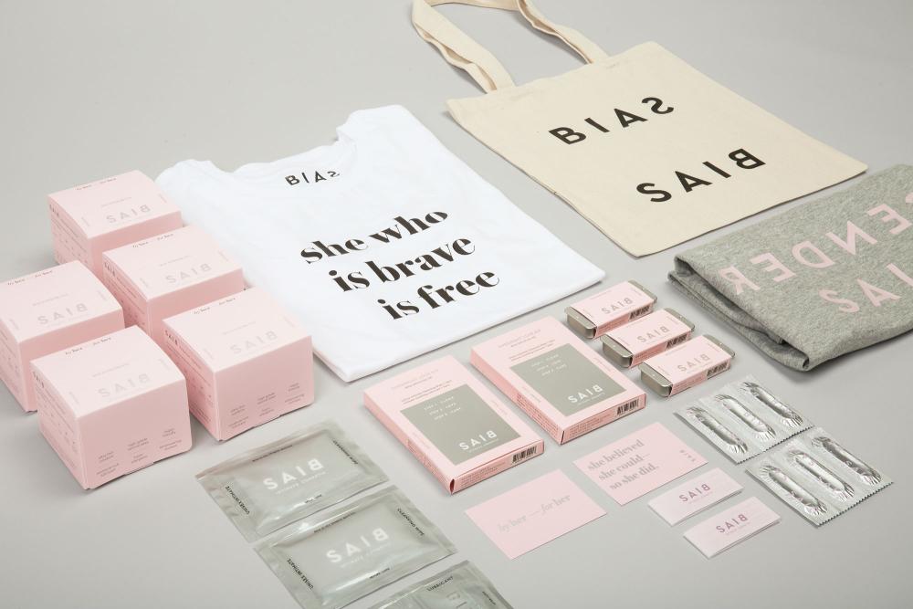 Packaging and marketing materials for SAIB products. Image courtesy of Jiwon Park.