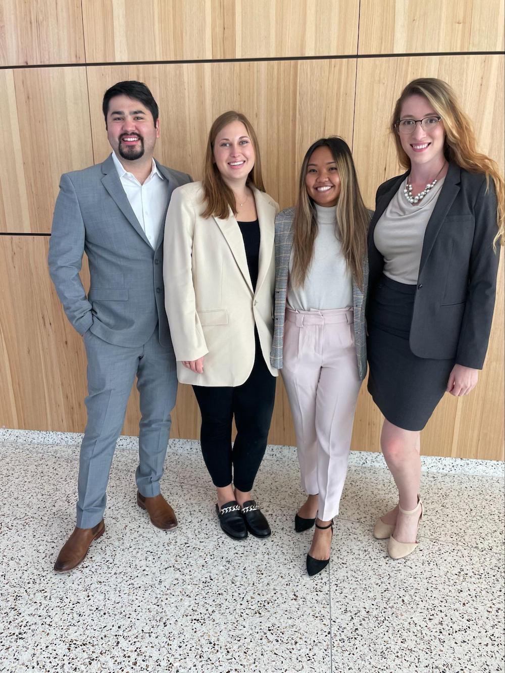 The four members of the Health Justice League, who took 2nd place in the McCombs Case Competition at UT Austin