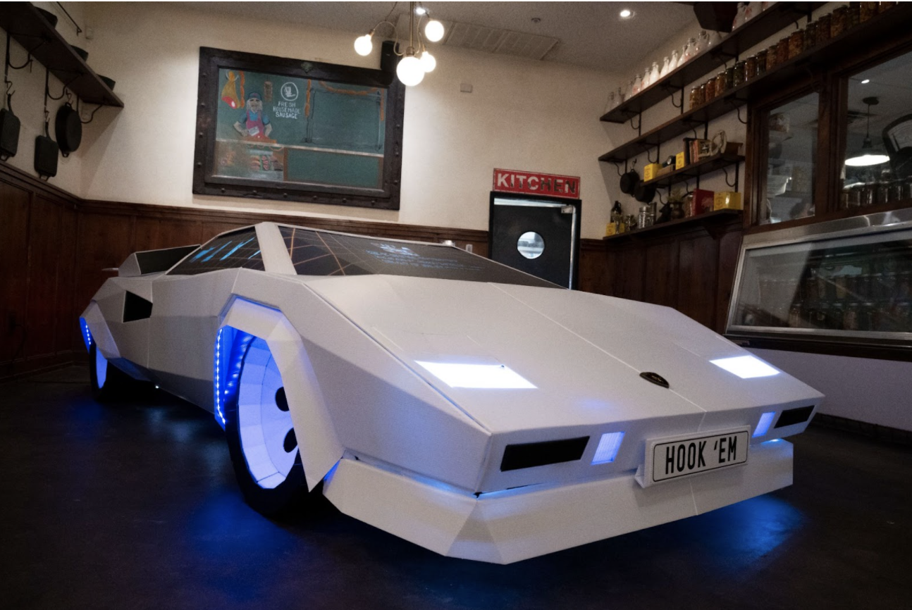 Life size Lamborghini Countach replica at Discover Texas at Bangers Beer Garden South by Southwest 2023