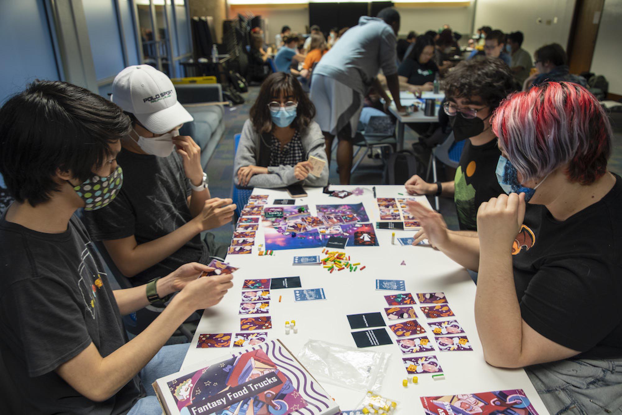 UT students playtesting Fantasy Food Truck game UT students playtesting Fantasy Food Truck game