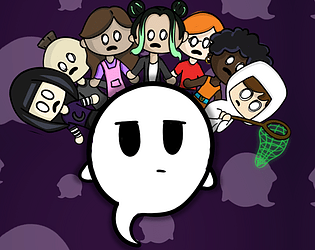Ghost surrounded by ghost hunters