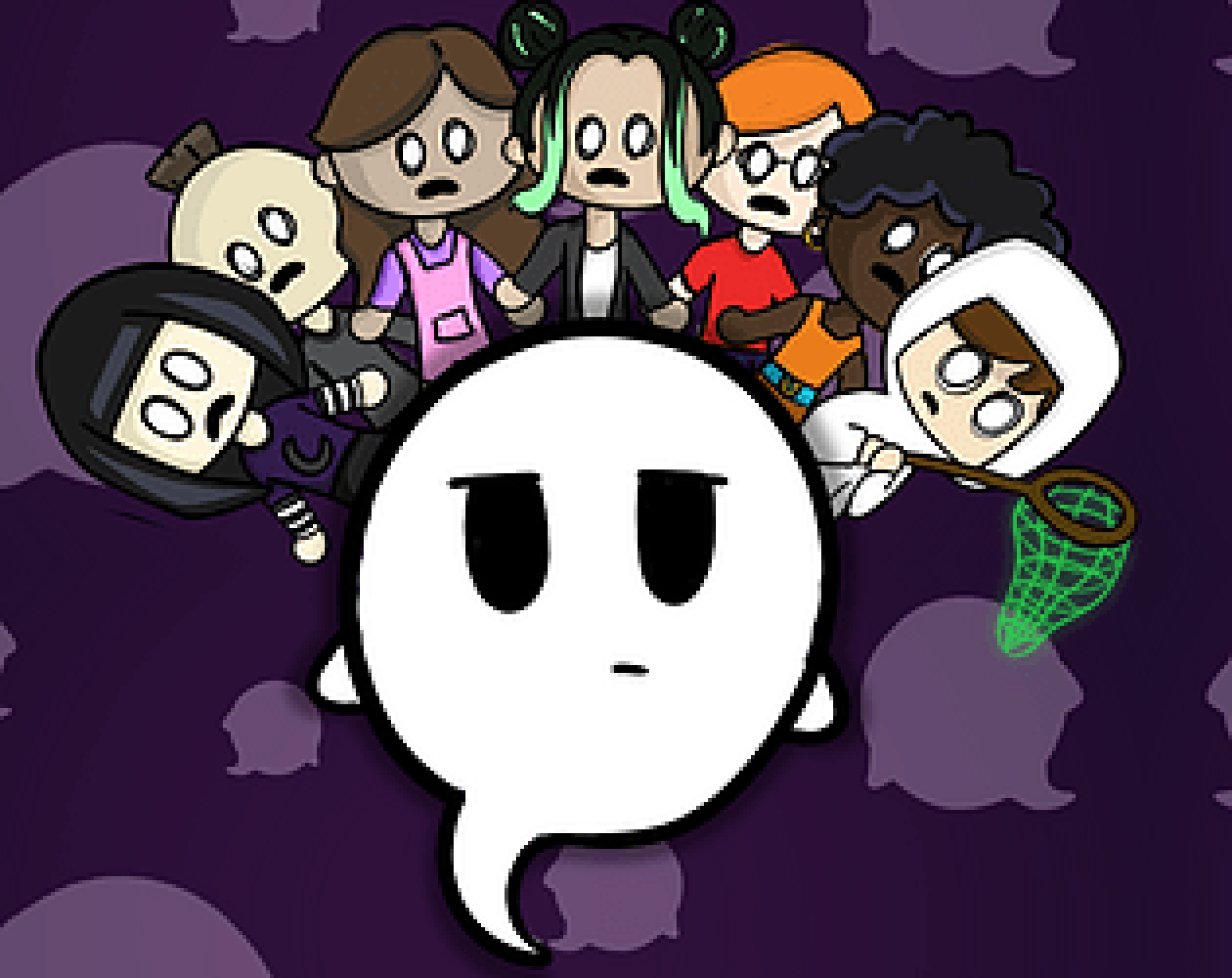 Ghost surrounded by ghost hunters Ghost surrounded by ghost hunters