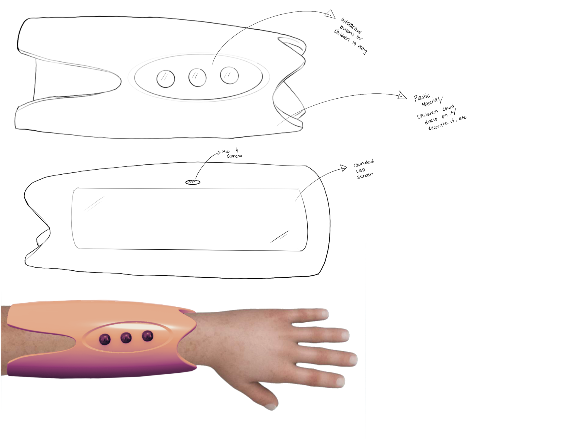 Sketch of MyKid-netic project created by B.F.A. Design student Chloe Kim