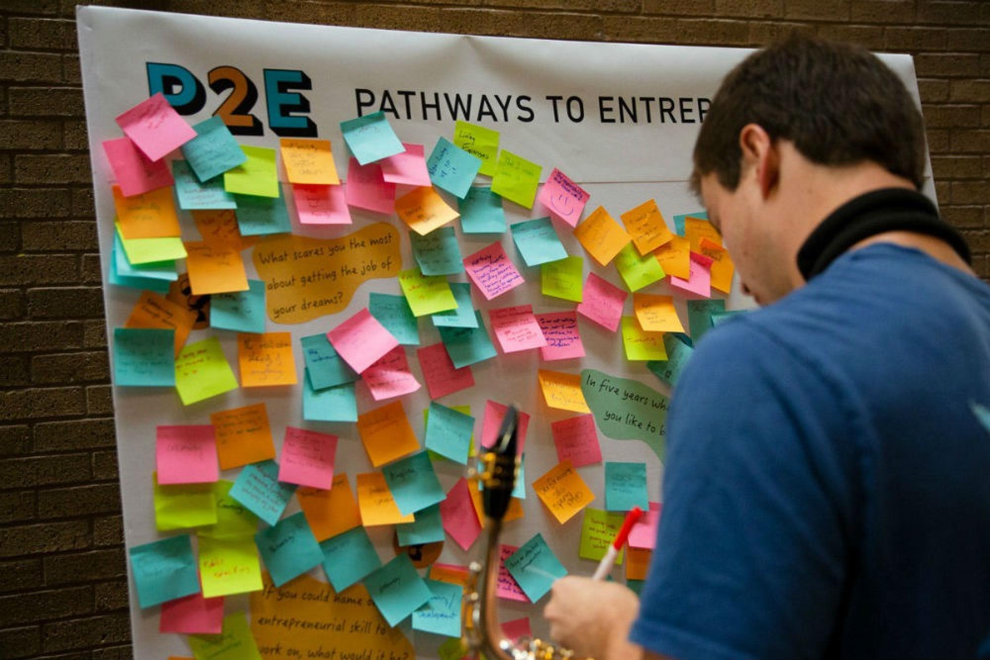 Fine Arts students learn about Pathways to Entrepreneurship at an Ice Cream Social. Photos by Jen Reel.