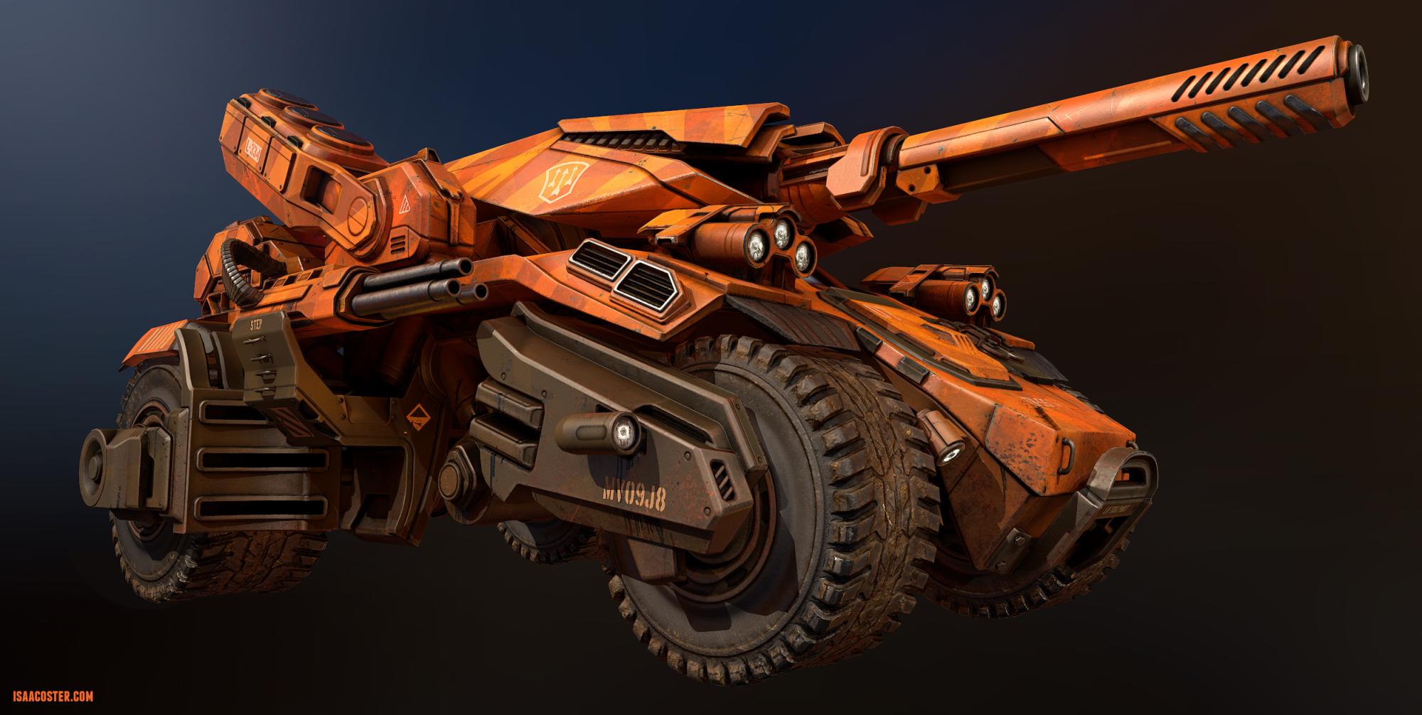 Full image of high poly 3D model Tank created by AET professor Isaac Oster