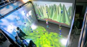 AET Professor Yuliya Lanina's class installation in the PLAI Lab at the School of Design and Creative Technologies