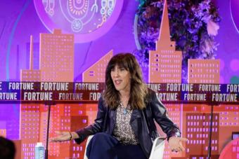 still image of Assistant Dean Doreen Lorenzo speaking at Fortune's 2022 Brainstorm Design conference