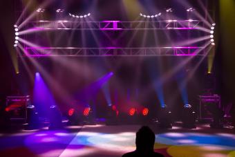 multi-colored concert lighting