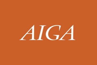 AIGA at UT Austin professional organization logo