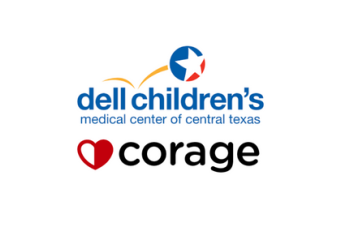 Logos for Dell Children's Medical Center of Central Texas and Corage