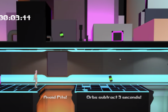 screenshot of gameplay scene from original game Neon Blitz