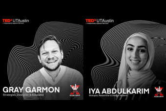 Gray Garmon and Iya Abdulkarim branded headshots for TEDxUTAustin 2023 How and Why