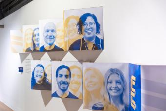 Image of 2022 MFA Design graduates showcasing at Over Under exhibition in 2022