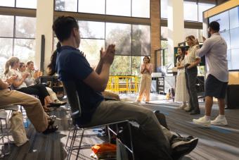 H-E-B Digital employees speaking as a part of the Career City Limits Speaker Series