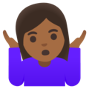 Black woman shrugging emoji