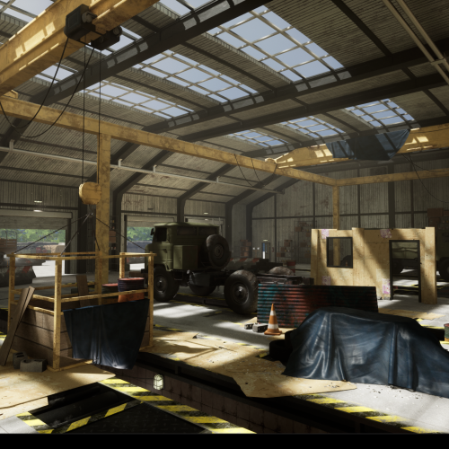 Ali Saleemi Warehouse with Trucks for FPS Game