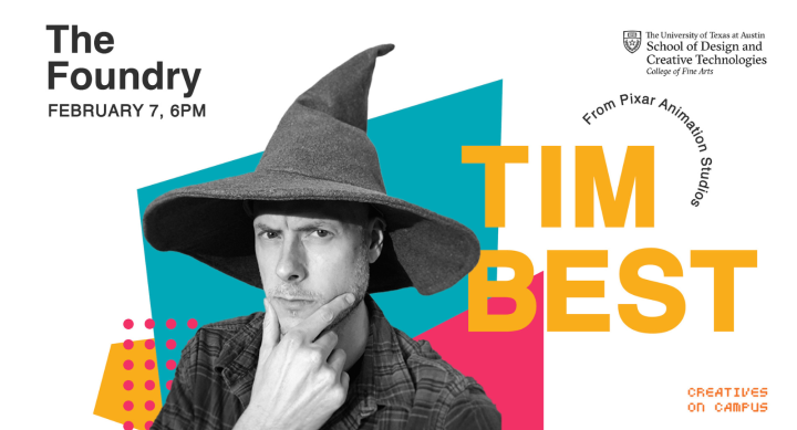 Tim Best comes to Creatives on Campus on February 8th at 6 PM in The Foundry at UT Austin